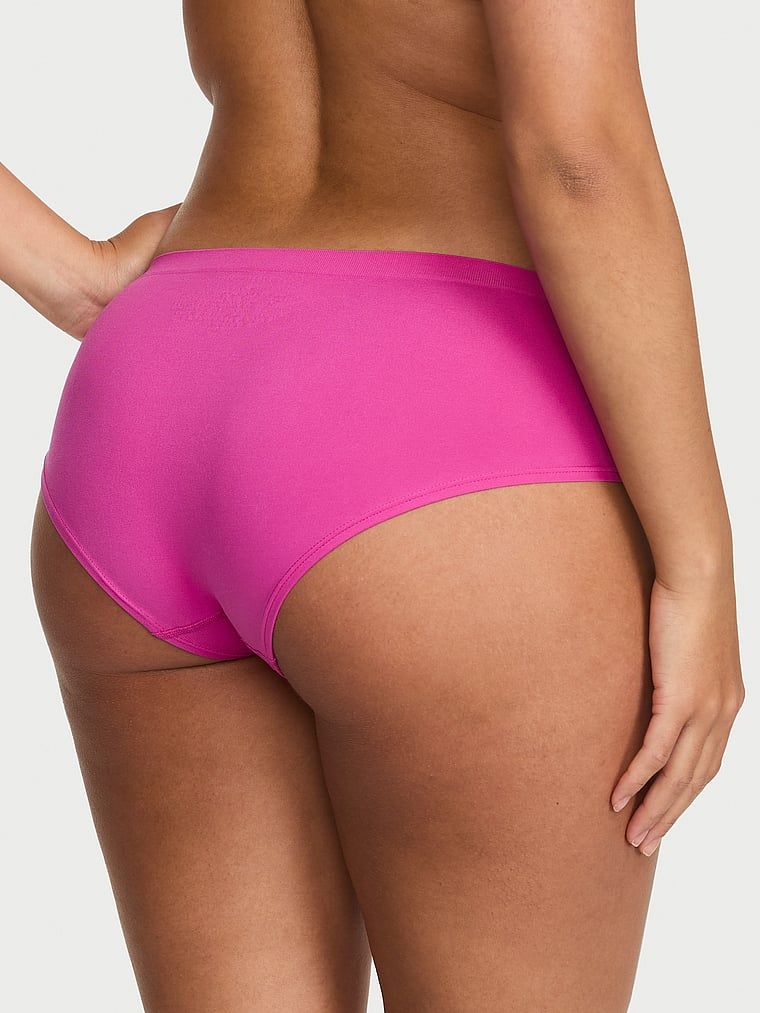Bezešvové kalhotky bez švu hiphugger. Produkt je růžové barvy a pochází z kolekce Seamless.