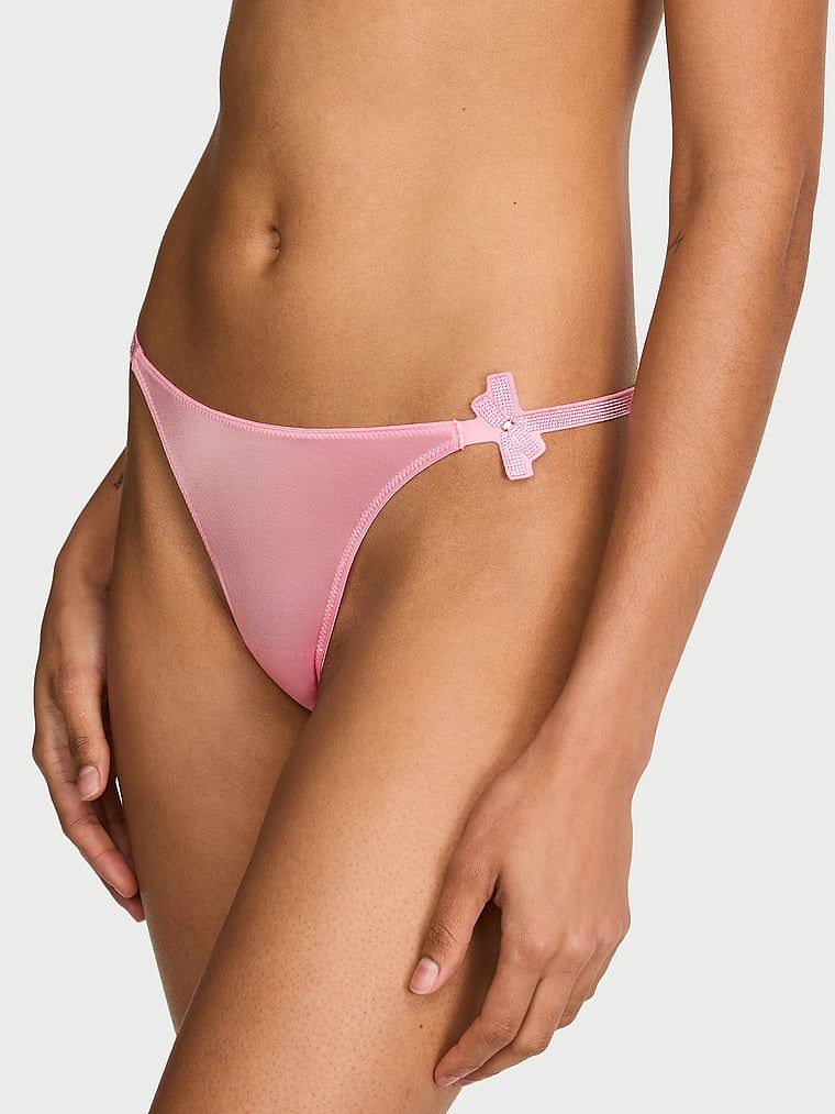 Very Sexy Tanga s třpytivou mašlí