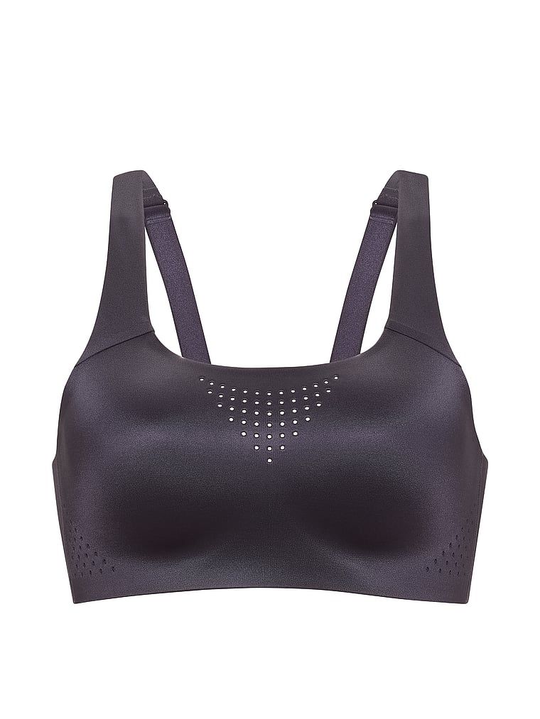 VSX Featherweight Max GlossyTech sportovní podprsenka s maximální podporou. Produkt je šedé barvy a pochází z kolekce VSX.