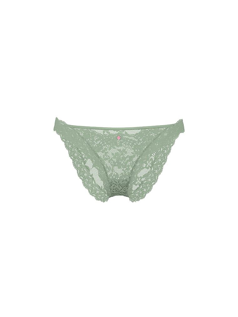 Krajkové bikini kalhotky. Produkt je zelené barvy a pochází z kolekce Dream Angels.