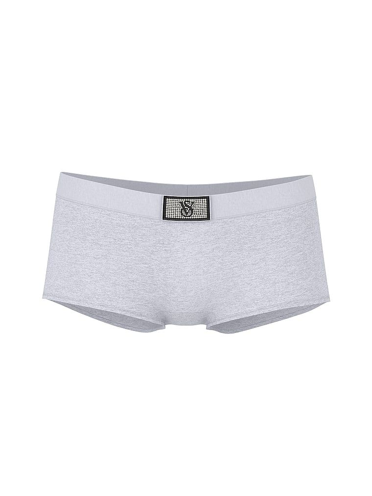 Bavlněné šortky s lesklým logem Shine Patch. Produkt je šedé barvy a pochází z kolekce Cotton.
