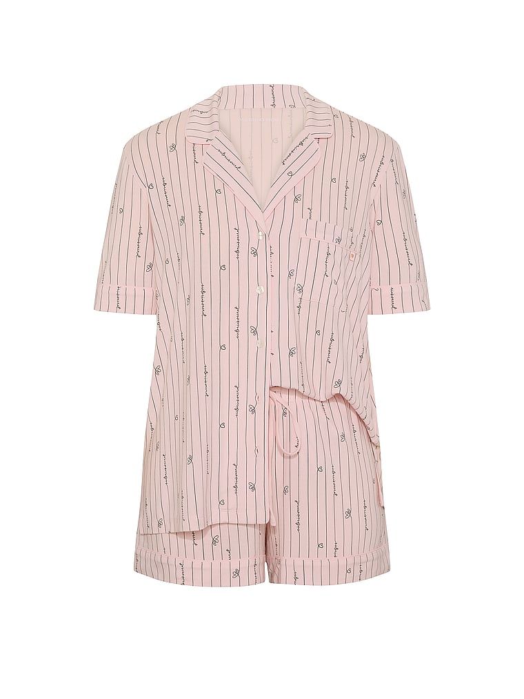 Modální pyžamo se SoSoft kraťasy. Produkt má vzorovanou barvu a pochází z kolekce Victoria's Secret.