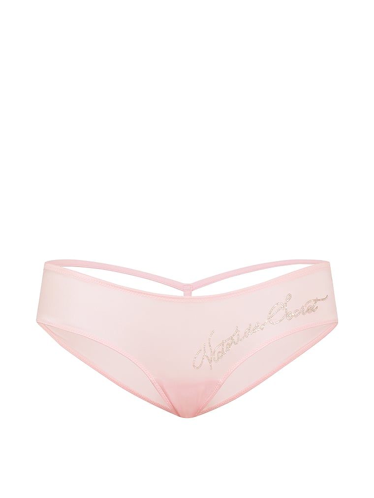 Kalhotky s unikátním zády a nápisem Shine Script Cheeky. Produkt je růžové barvy a pochází z kolekce Very Sexy.