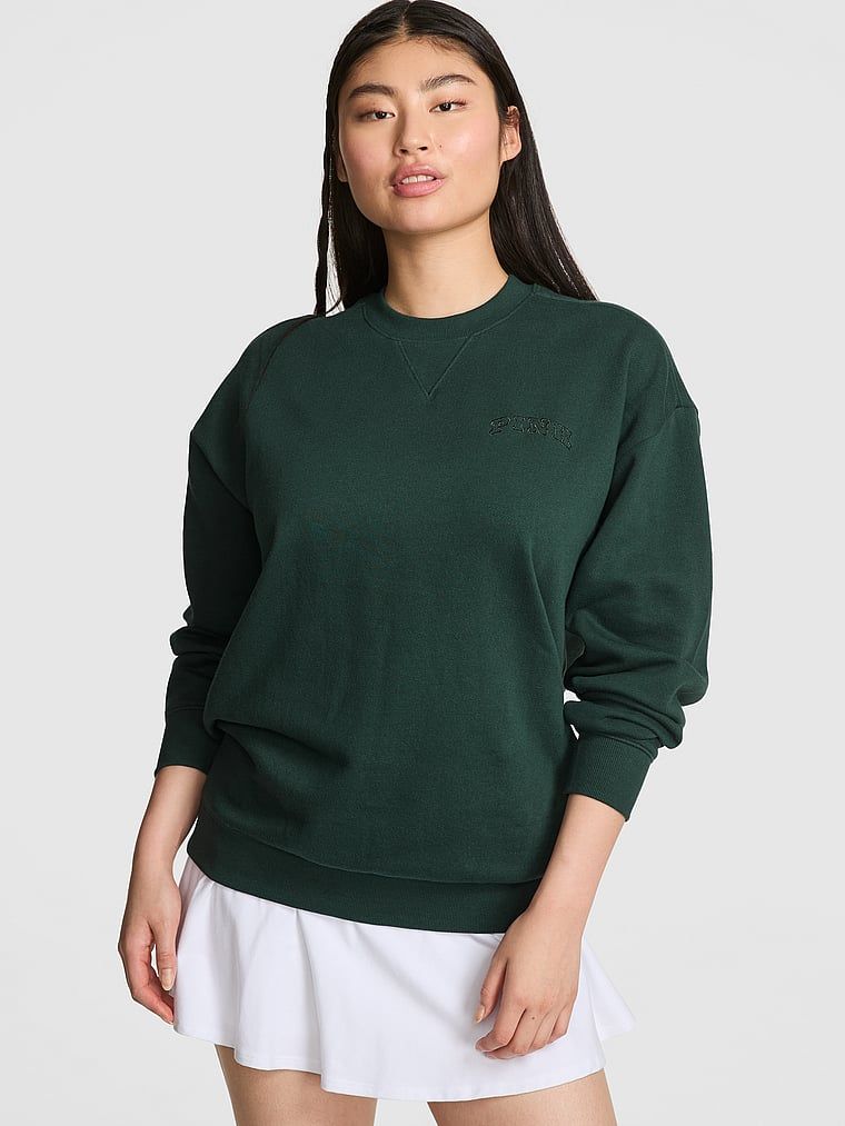 PINK Mikina Ivy Fleece Oversized Crew