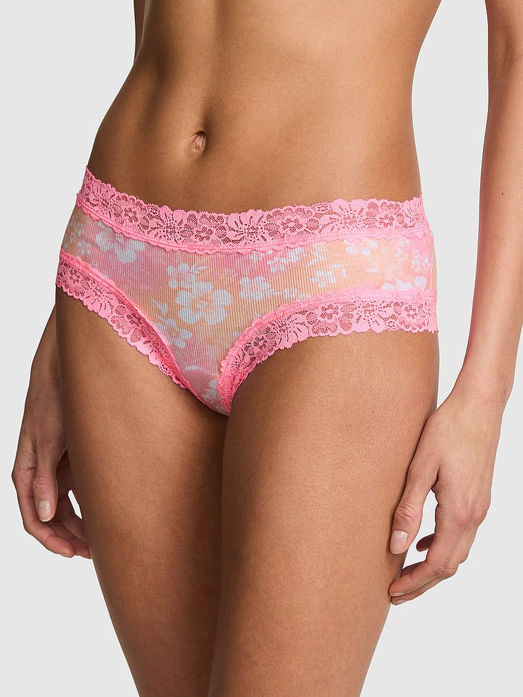 Cheeky kalhotky s krajkou PINK Wink