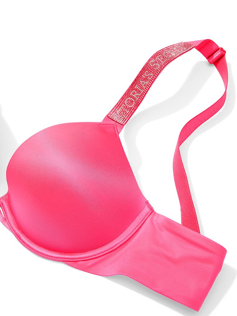 Podprsenka na kliky bez kosticí So Obsessed Shine Strap. Produkt je růžové barvy a pochází z kolekce Very Sexy.