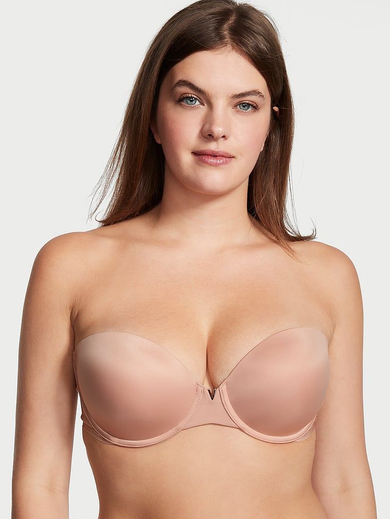 Victoria's Secret Bare Hladká push-up podprsenka Illusions bez ramínek