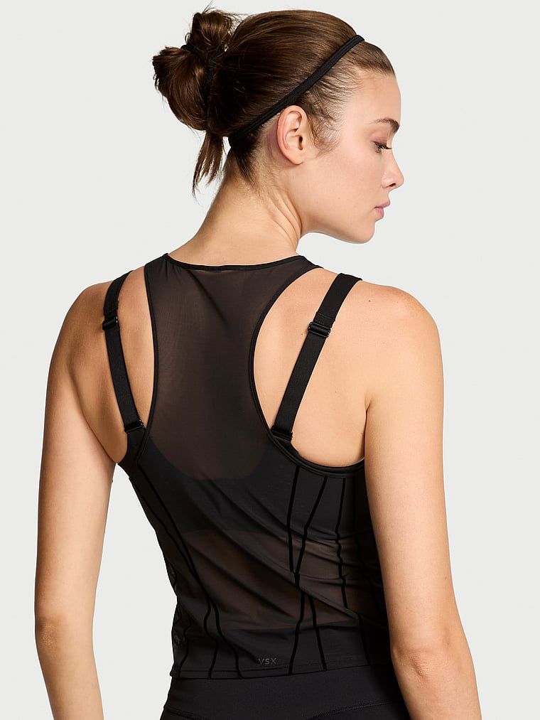 Sportovní top z VSX Flock Mesh. Produkt je černý a pochází z kolekce VSX.
