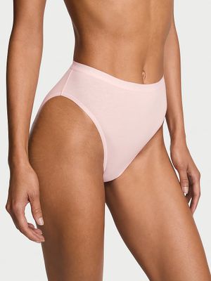 Victoria's Secret Strečové bavlněné kalhotky s vysokými nohavičkami
