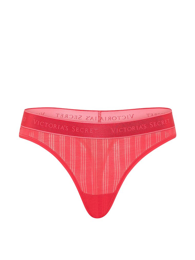 Tanga vyrobená z modálního stylu SoSoft Ultra-Fine Logo. Produkt je červené barvy a pochází z kolekce Cotton.