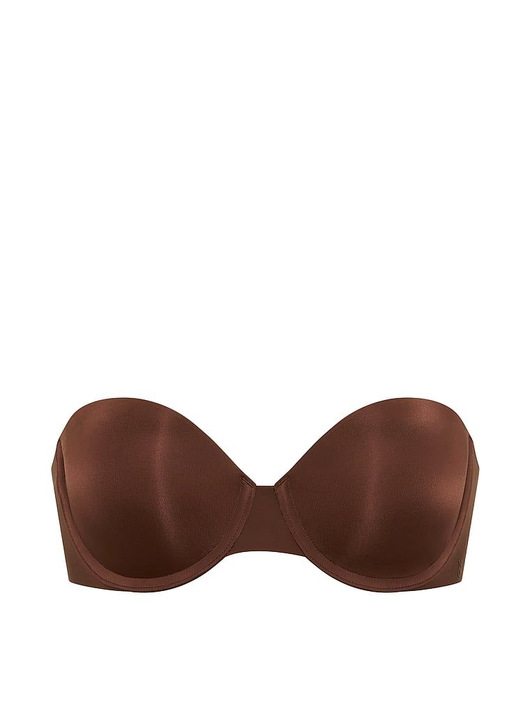 Push-up podprsenka Uplift Strapless je hnědá a je součástí kolekce Invisible by Victoria's Secret.