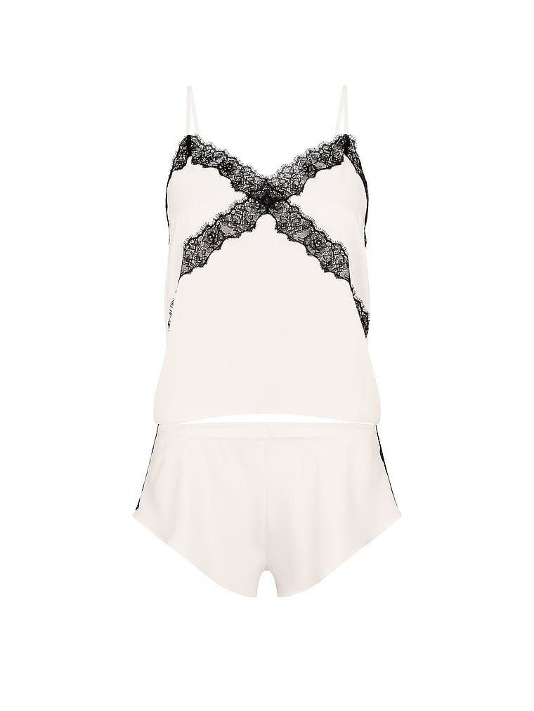 Sada krajek na spaní Satin Rose s krajkou na lemování. Produkt je bílé barvy a pochází z kolekce Very Sexy.