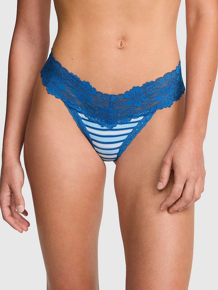 Tanga s krajkovým lemem PINK Wink