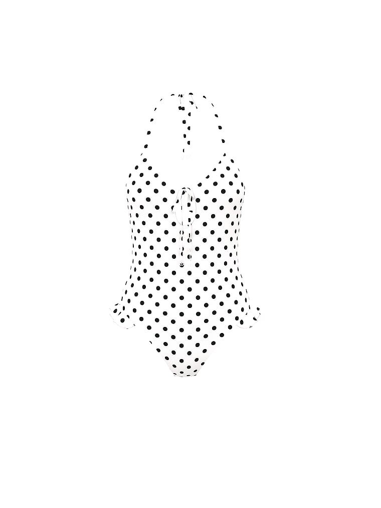 Jednodílné plavky Tease Ruffle. Produkt je vzorovaný a pochází z kolekce Victoria's Secret Swim.