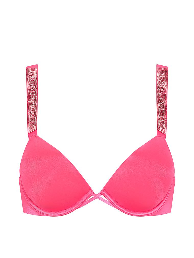 Push-up podprsenka Shine Strap. Produkt je růžové barvy a pochází z kolekce Very Sexy.