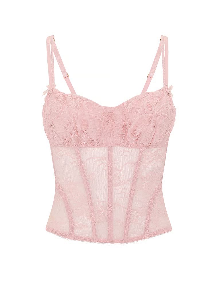 Wicked Rosette Reverie korzet na vrchu. Produkt má vzorovanou barvu a pochází z kolekce Dream Angels.