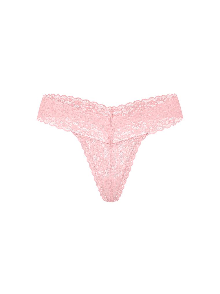 Krajková tanga Lacie Sparkle s flitry. Produkt je růžové barvy a pochází z kolekce Lacie.