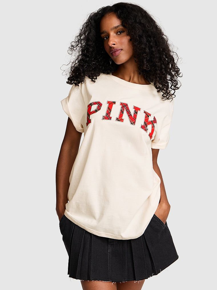 PINK Tričko Campus Cotton s krátkým rukávem
