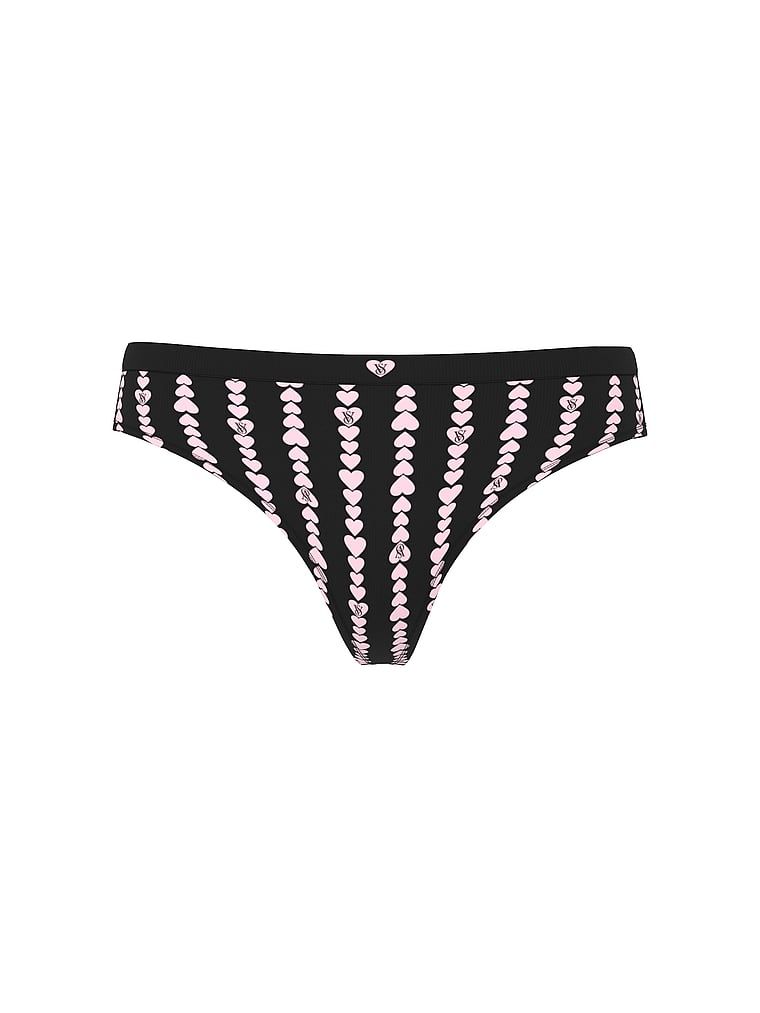 Pruh srdce bez švu tanga. Produkt je vzorovaný a pochází z kolekce Seamless.