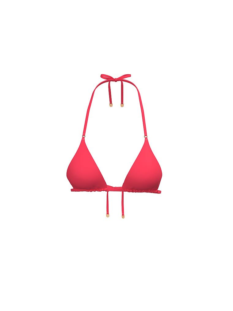 Essential Triangle bikini top. Produkt je růžové barvy a pochází z kolekce Victoria's Secret Swim.