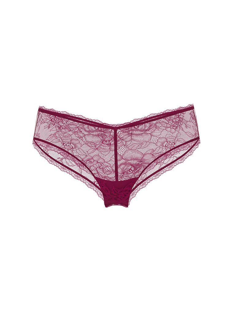 Růžová krajka Cheeky krajkové kalhotky s vysokým střihem. Produkt je růžový a pochází z kolekce Very Sexy.