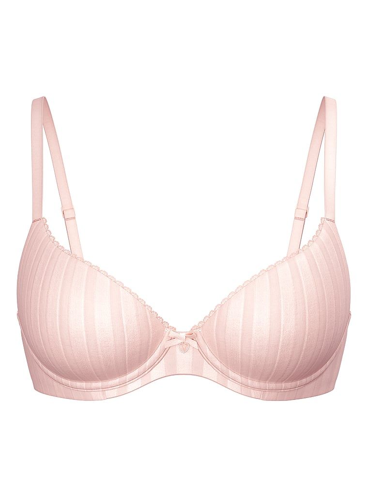 Mírně vyztužená podprsenka Demi. Produkt je růžový a pochází z kolekce Body by Victoria.