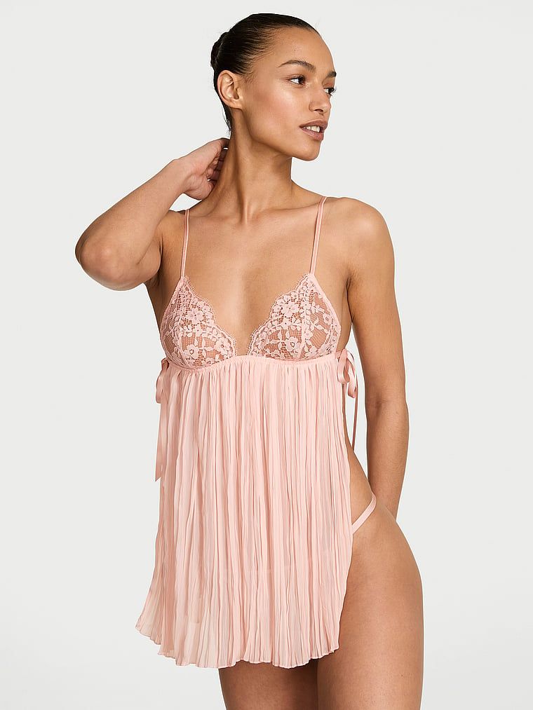 Dream Angels Plisovaná krajková sada s košilkou
