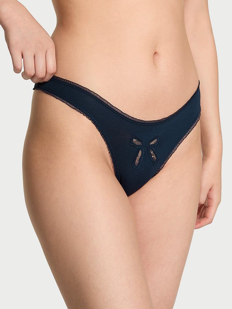 Kalhotky Cotton High-Leg Thong