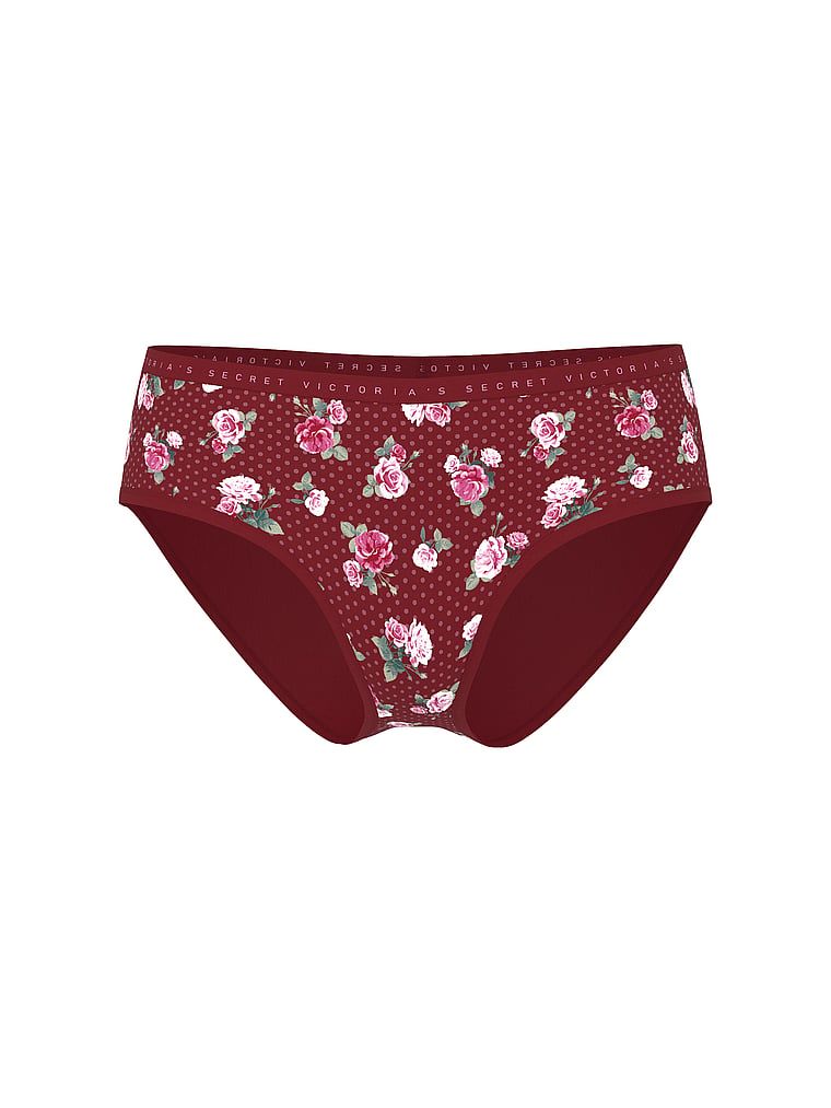 Bavlněné kalhotky Hiphugger. Produkt má květinovou barvu a pochází z kolekce Body by Victoria.