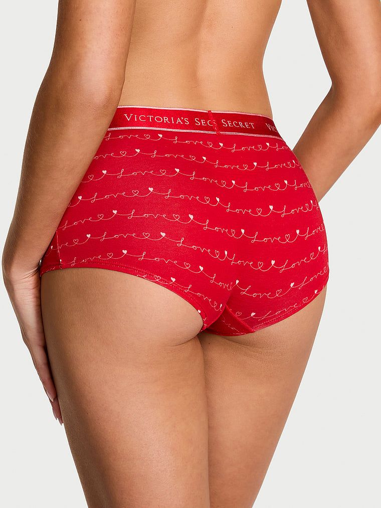 Bavlněné kraťasy s logem v pase Boyshort. Produkt je vzorovaný a pochází z kolekce Cotton.