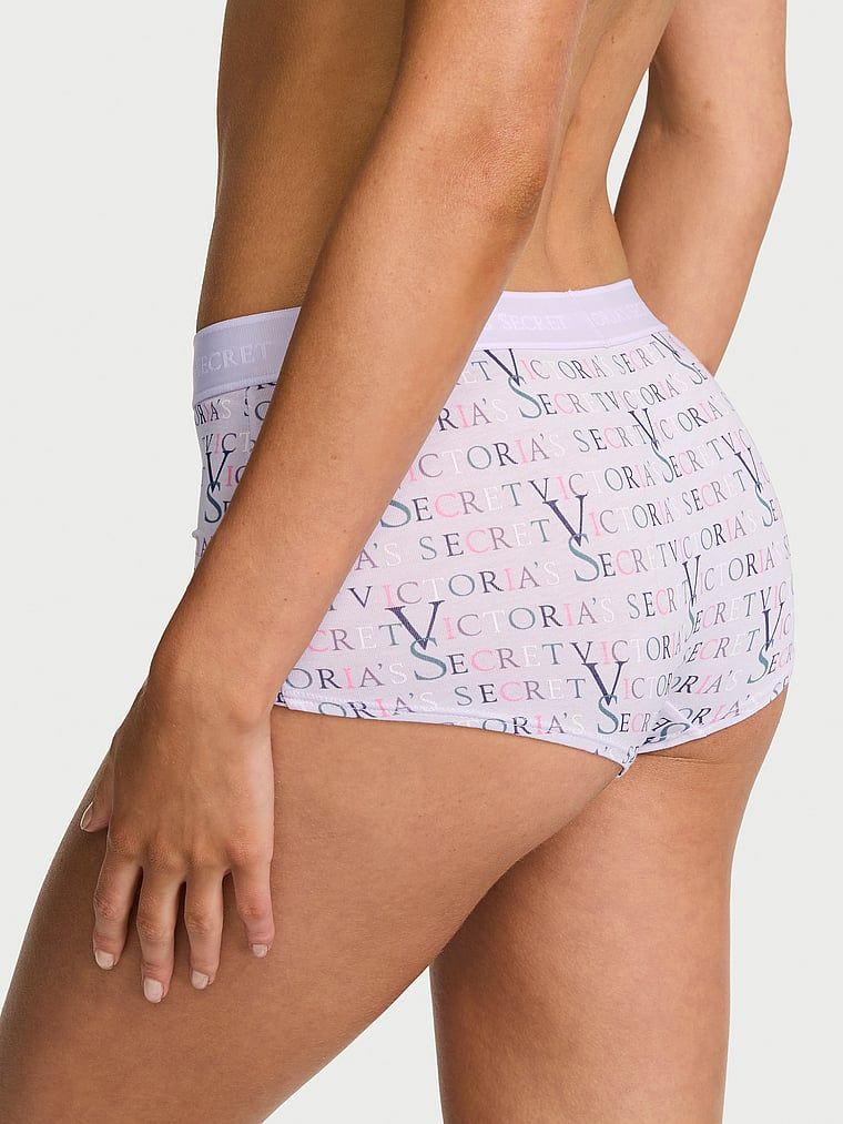 Bavlněné kraťasy s logem v pase Boyshort. Produkt má vzorovanou barvu a pochází z kolekce Cotton.