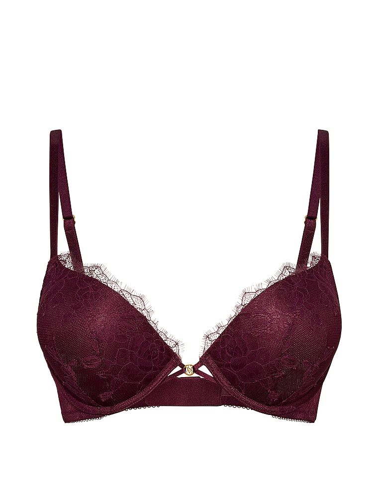 Push-up zvětšující podprsenka 2 velikosti Bombshell Rose Lace. Produkt je růžové barvy a pochází z kolekce Very Sexy.