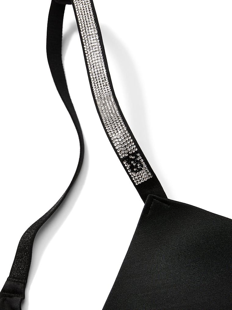 Podprsenka na kliky bez kosticí So Obsessed Shine Strap. Produkt je černý a pochází z kolekce Very Sexy.