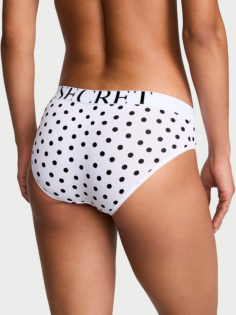 Logo Hiphugger s bavlněnými kalhotkami. Produkt je vzorovaný a pochází z kolekce Cotton.
