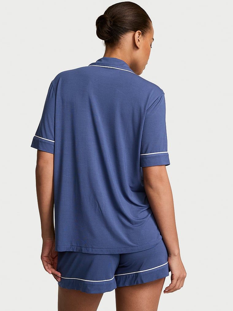 Modální pyžamo se SoSoft kraťasy. Produkt je modré barvy a pochází z kolekce Victoria's Secret.