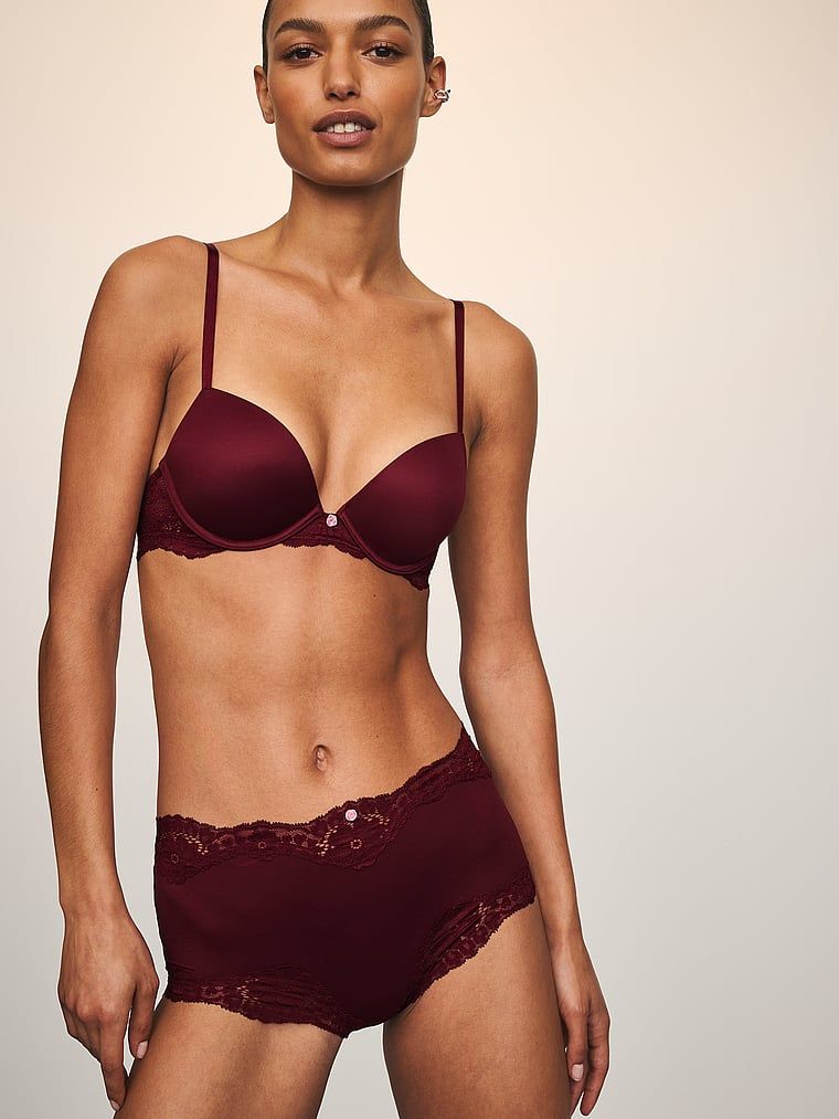 Push-up podprsenka Smooth a Lace. Výrobek je červené barvy a pochází z kolekce Dream Angels.