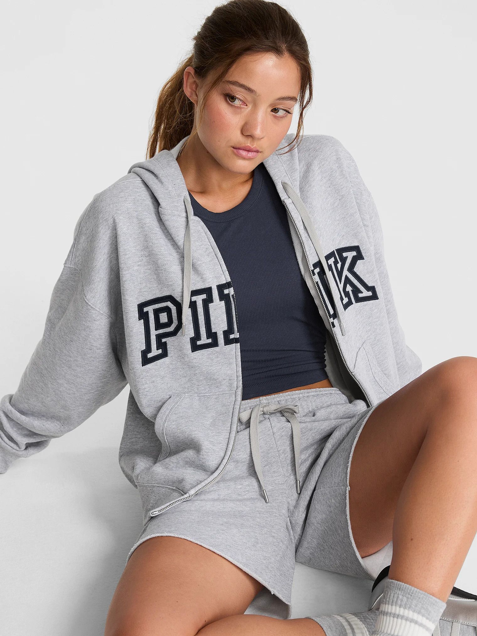 Mikina s kapucí na zip Campus Fleece