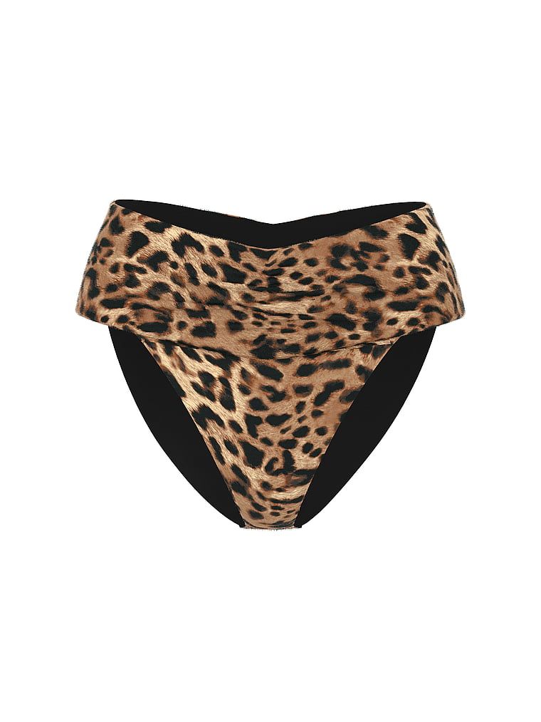 Horní spodní díl bikin s vysokým pasem, Essential Cinched. Produkt je vzorovaný a pochází z kolekce Victoria's Secret Swim.