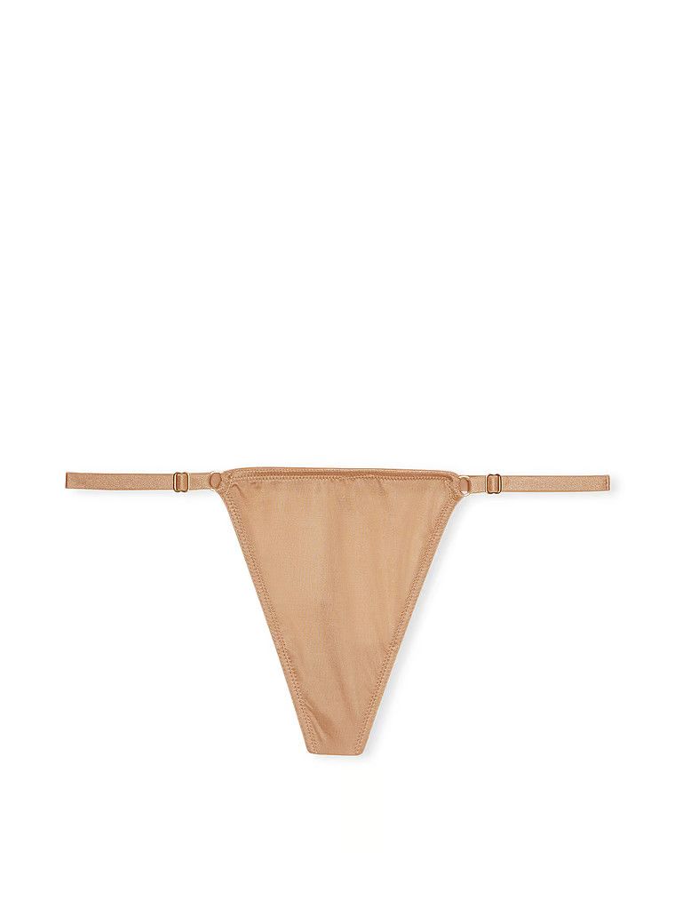 Tanga s nastavitelnými popruhy Hardware. Produkt je béžový a pochází z kolekce Very Sexy.