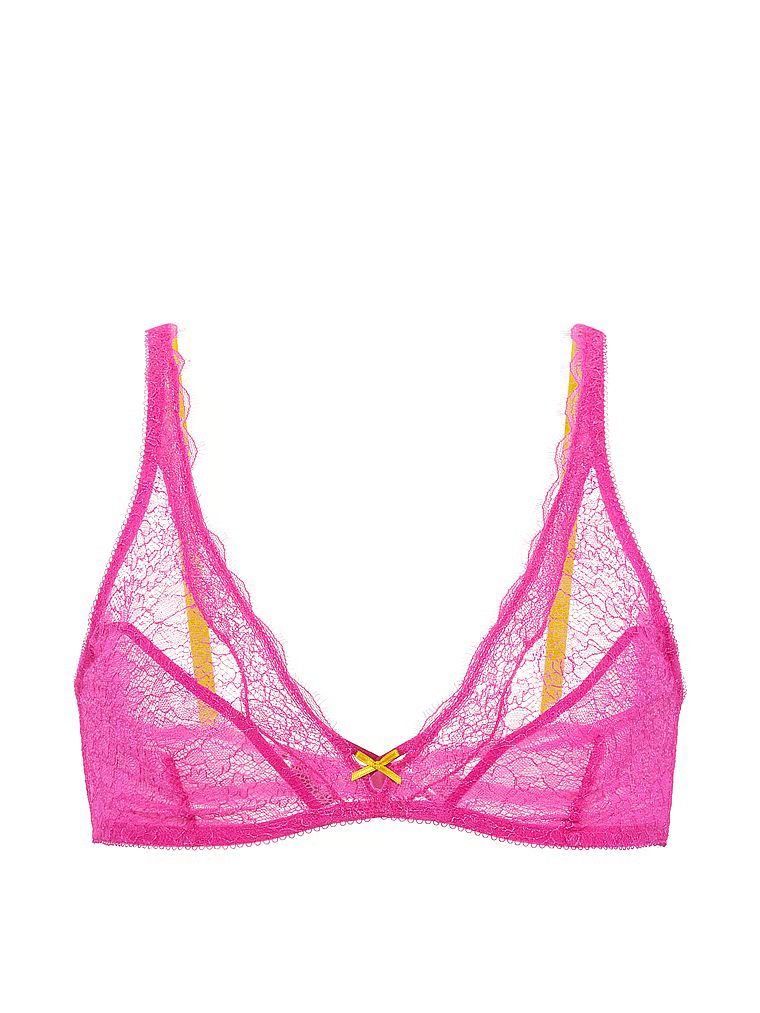 Krajková braletka bez kostic, Tease. Produkt je růžové barvy a pochází z kolekce Victoria's Secret.