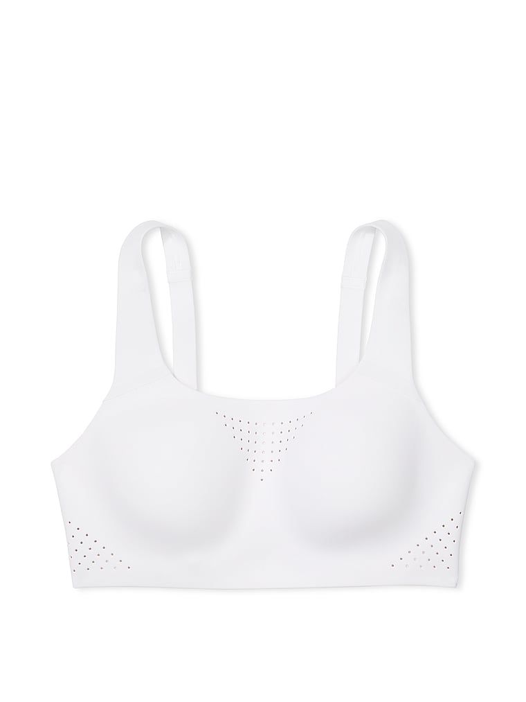 Sportovní podprsenka s maximální podporou Featherweight Max. Produkt je bílý a pochází z kolekce VSX.