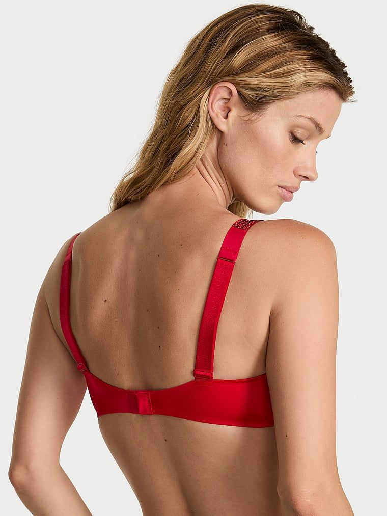 Push-up podprsenka zvětšující se o 2 velikosti Bombshell Shine Strap. Produkt je červený a pochází z kolekce Very Sexy.