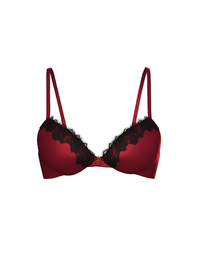 Podprsenka na push-up s vložkami Smooth Lace-Trim. Produkt je červené barvy a pochází z kolekce Very Sexy.