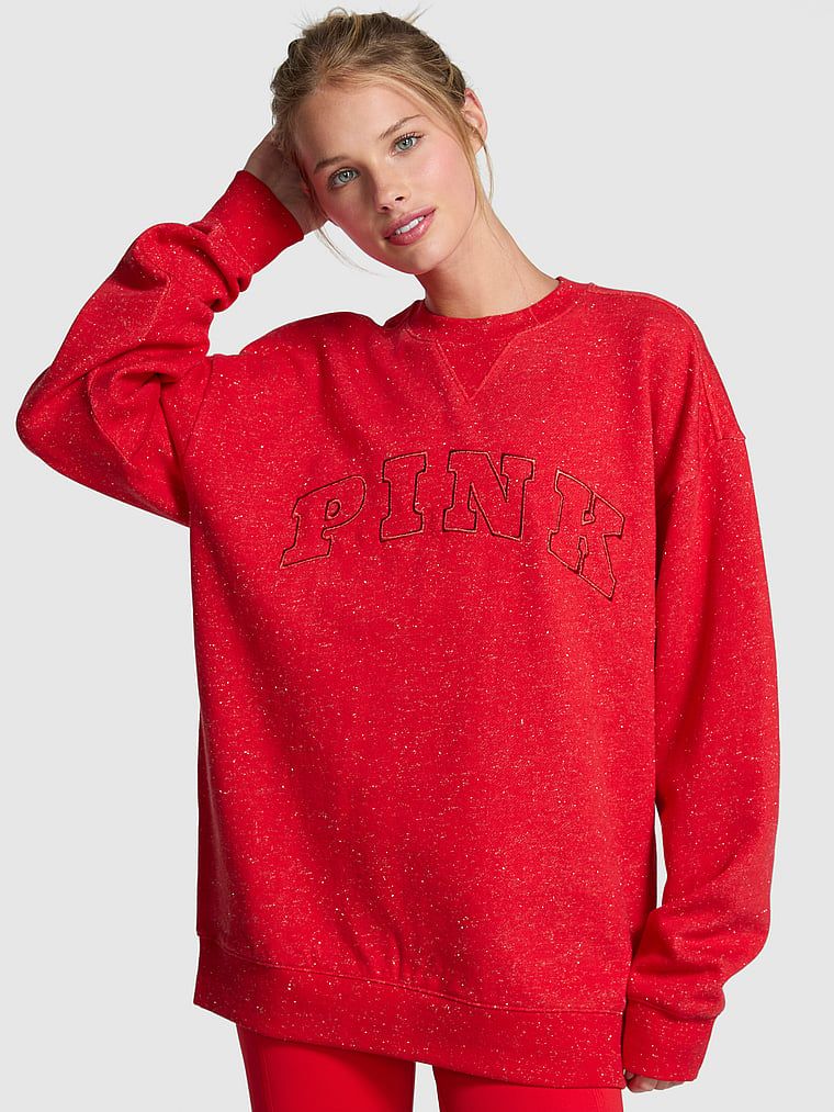Oversized fleecová mikina Ivy s kulatým výstřihem