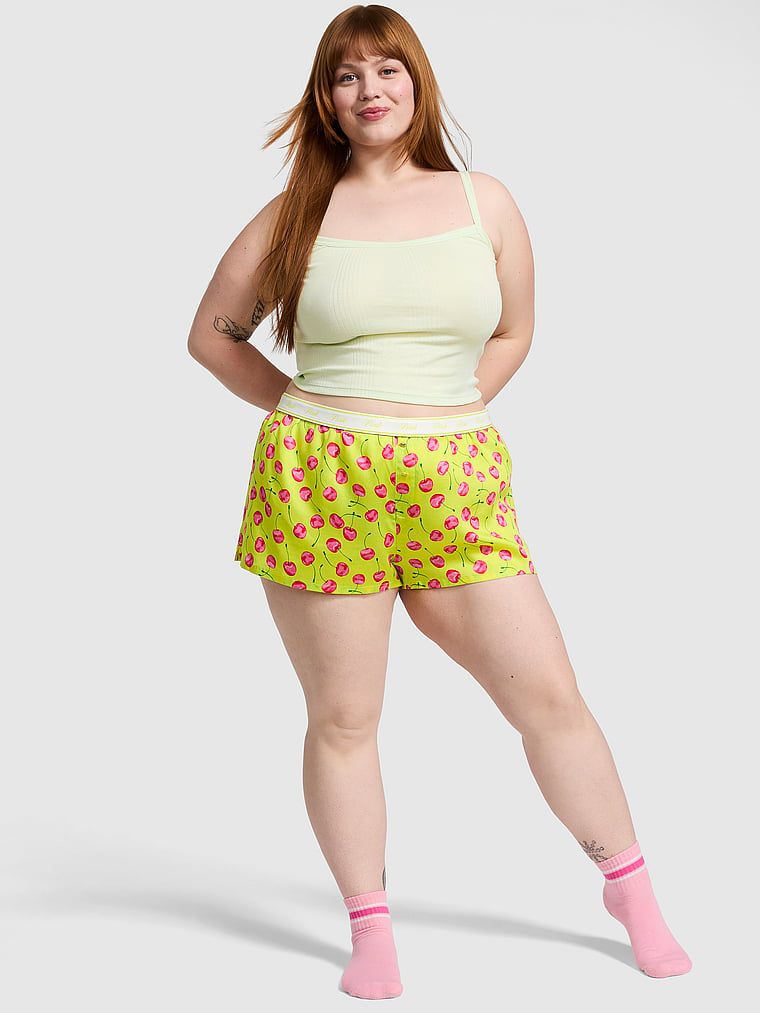 PINK Hedvábné boxerky na spaní