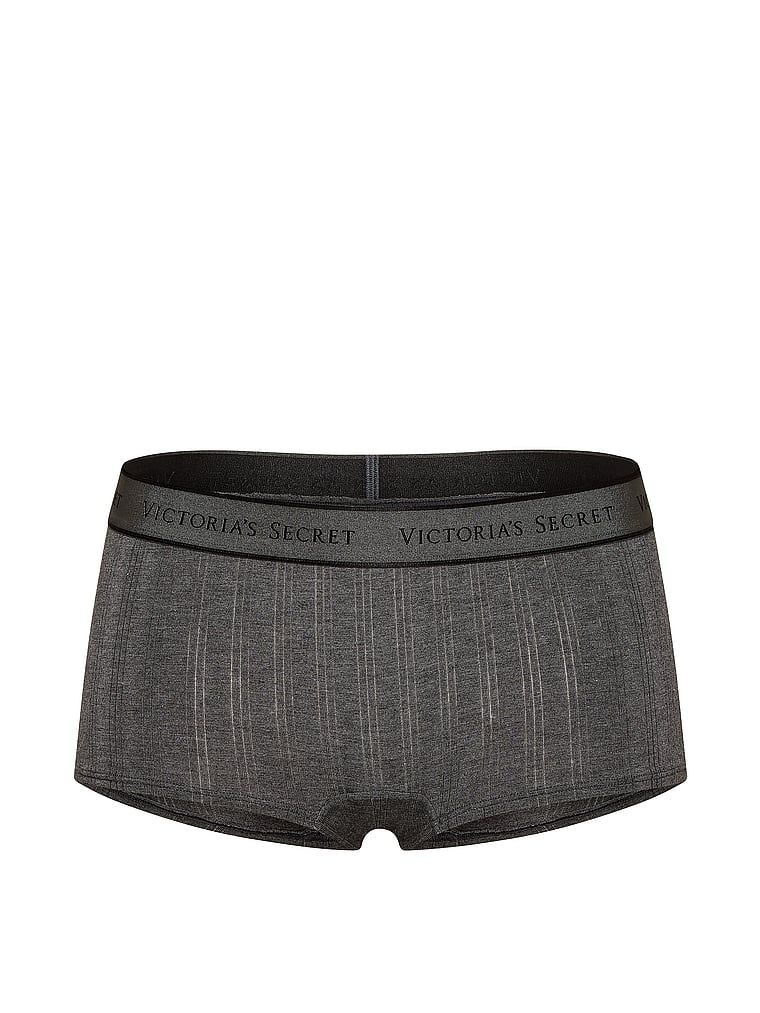 Kraťasy vyrobené z Ultra-Fine Logo Boyshort modal. Produkt je šedobarevný a pochází z kolekce Cotton.