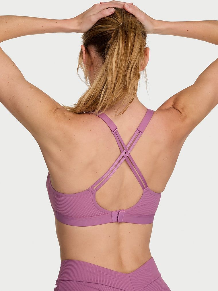 VSX Angel Elevate Rib sportovní podprsenka. Produkt je fialové barvy a pochází z kolekce VSX.