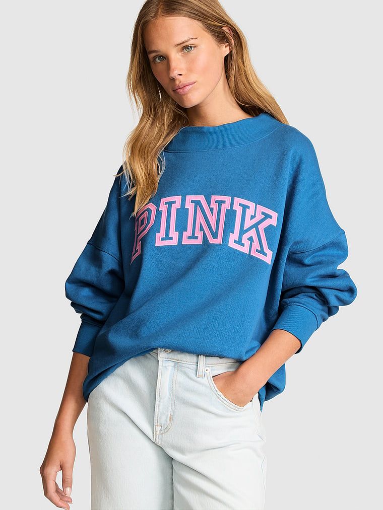 Oversize mikina se stojáčkem Campus Fleece