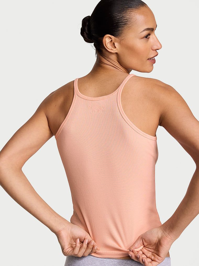 Mix & Match bavlněné noční top. Produkt je růžové barvy a pochází z kolekce Victoria's Secret.