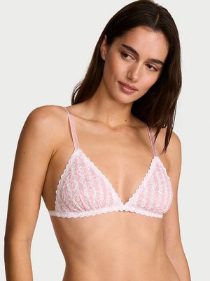 Victoria's Secret Nepodšitá krajková trojúhelníčková braletka